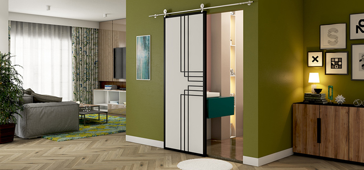sliding bathroom door installation in Diamond Springs
